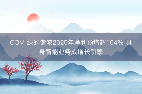 COM 绿的谐波2025年净利预增超104% 具身智能业务成增长引擎