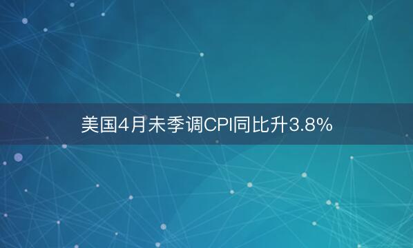 美国4月未季调CPI同比升3.8%
