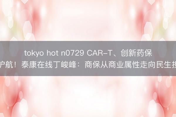 tokyo hot n0729 CAR-T、创新药保驾护航！泰康在线丁峻峰：商保从商业属性走向民生担当
