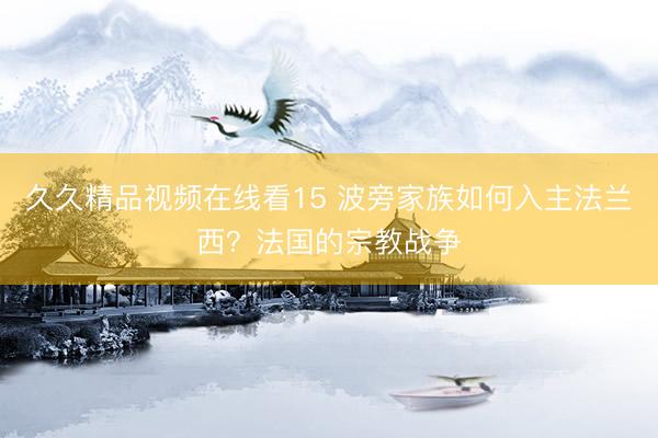 久久精品视频在线看15 波旁家族如何入主法兰西？法国的宗教战争