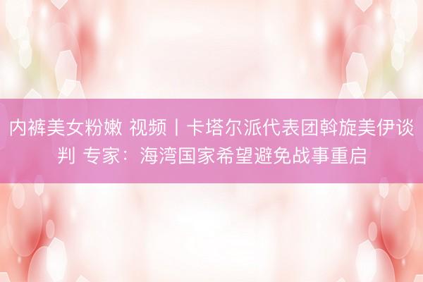内裤美女粉嫩 视频丨卡塔尔派代表团斡旋美伊谈判 专家：海湾国家希望避免战事重启
