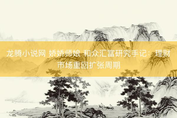 龙腾小说网 娇娇师娘 和众汇富研究手记：理财市场重回扩张周期