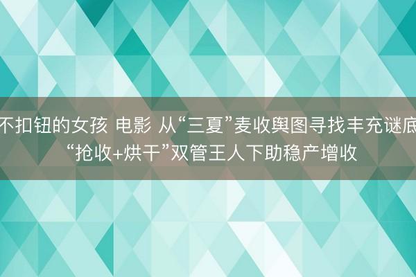 不扣钮的女孩 电影 从“三夏”麦收舆图寻找丰充谜底 “抢收+烘干”双管王人下助稳产增收