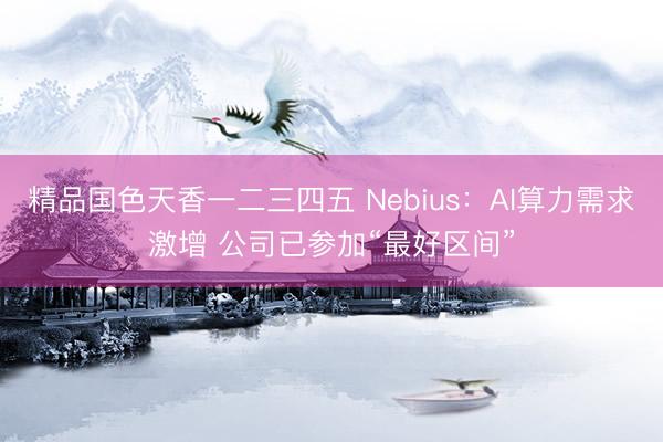 精品国色天香一二三四五 Nebius：AI算力需求激增 公司已参加“最好区间”