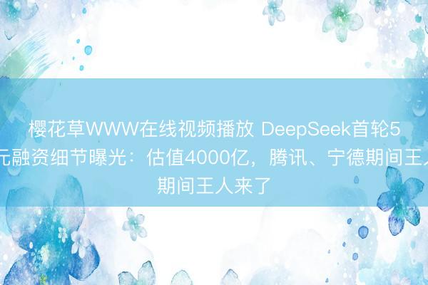樱花草WWW在线视频播放 DeepSeek首轮500亿元融资细节曝光：估值4000亿，腾讯、宁德期间王人来了