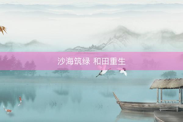 沙海筑绿 和田重生
